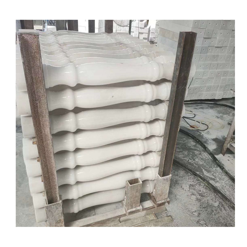 White Marble Stone Baluster Flamed Surface Finishing for Balustrade Railing Suppliers