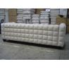 Buy cheap Modern 3 Seater Leather Sofa , Solid Wood Legs Grid Sofa 228 * 88 * 79cm from wholesalers
