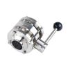 Buy cheap Three Pieces Welded Hygienic Butterfly Valves for FLASH SALE in SS304 / 316L Material from wholesalers