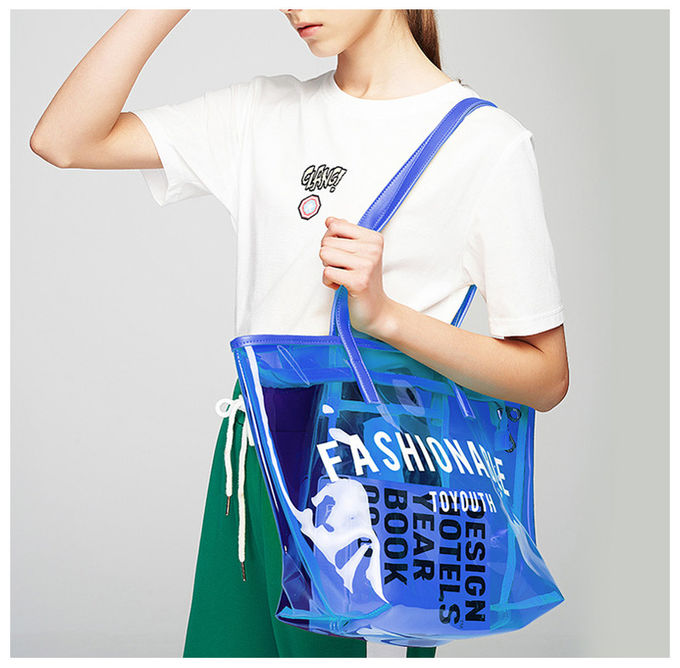 Large Transparent PVC Shoulder Handbag For Women Travel