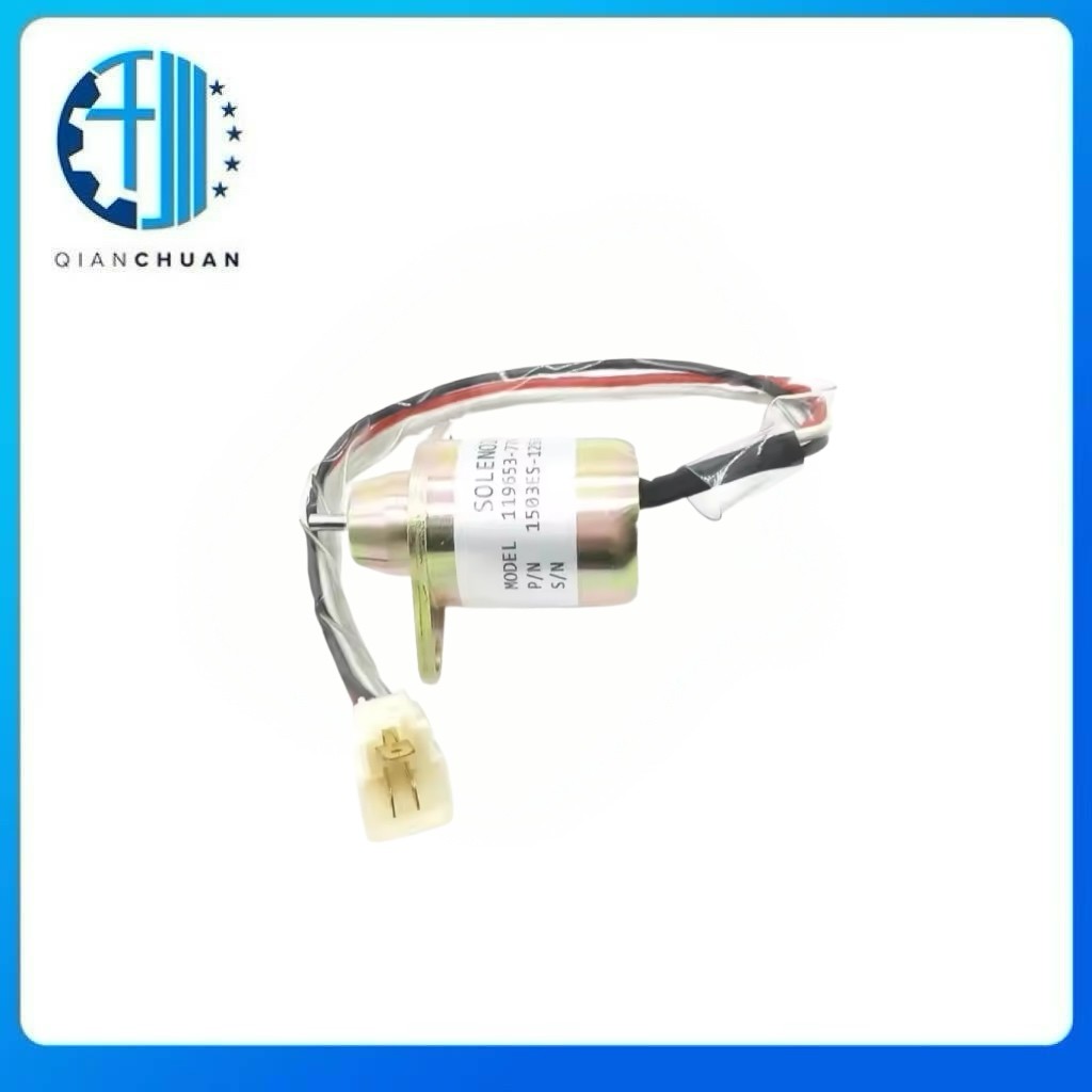 12V 119653-77950 Stop Solenoid Valve for Yanmar SA-4562T SA-5213 Engine Spare Parts