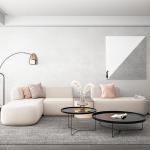 Nordic Minimalism Sofa Set for Office/Bedroom Innovative Arc Fabric for