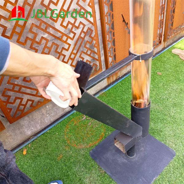 Buy cheap Garden Steel Patio Heater Outdoor Wood Pellet Heater 140cm Or Customize from wholesalers