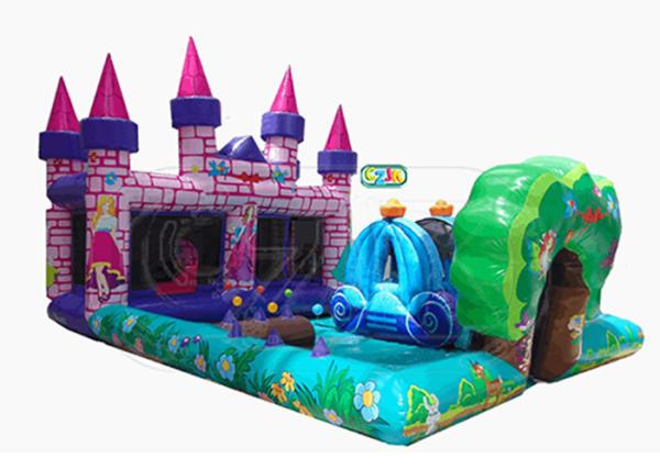 Buy cheap Commercial Inflatable Bounce House Combo Princess Castle Play Zone Customized Size from wholesalers