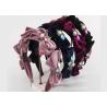 Buy cheap Fashion personality bow flannelette headbands elegant exquisite flash drill headband hair accessories from wholesalers