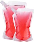 300 Microns Spout Plastic Juice Drink Bag Pouches Gravure Printing