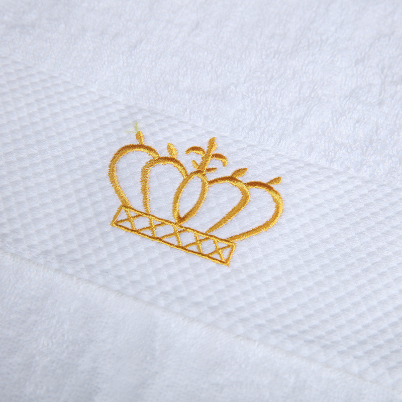Hotel and Household Pure Cotton Towels with Custom Logo in White Color Scheme