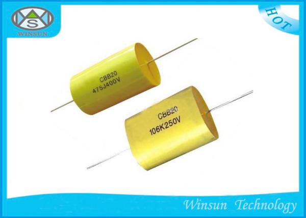 Small Size Metallized Polyester Capacitor High Voltage , CBB20 Axial Film