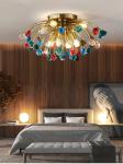 Modern Colorful Crystal Ceiling Chandeliers For Bedroom Living Room Led Round