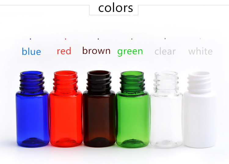 PET PP Small Plastic Bottle Containers , 10ml Round Plastic Bottles With Lids
