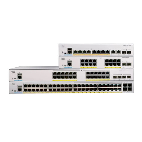 Cisco C1000-16P-2G-L Gigabit Layer 2 Network Managed Enterprise Switch 16 port RJ45 PoE+ 2SFP Optical uplink 120W