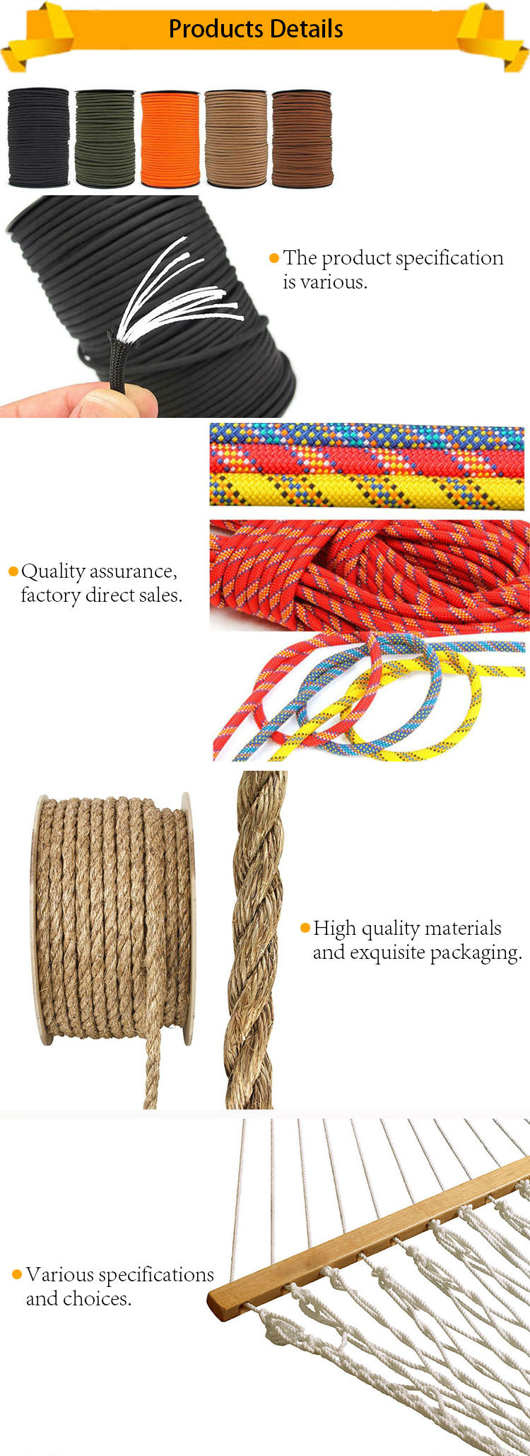 Plastic Rope Polypropylene All Purpose 100 Meter Nylon PP Rope with Advanced Technology