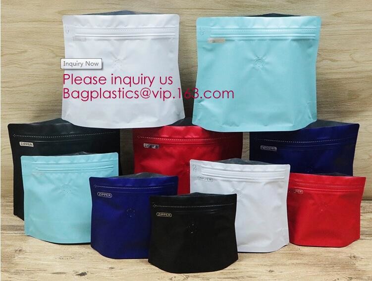 custom printed 500g 1kg 2kg aluminum foil square bottom coffee bag with valve,coffee bean packaging square block bottom