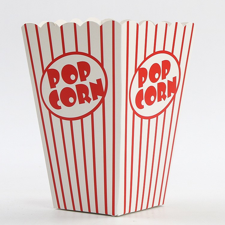 Disposable Personalized Popcorn Bucket , Custom Printed Paper Popcorn Buckets