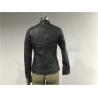 Buy cheap Upstyled Pleather Biker Jacket With Mandarin Collar Charcoal Tw74179 from wholesalers