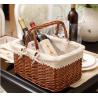 Buy cheap Handmade Natural Willow Wicker Picnic Basket Cheap Lunch Bags Hot sale products Outdoor Lunch Basket from wholesalers