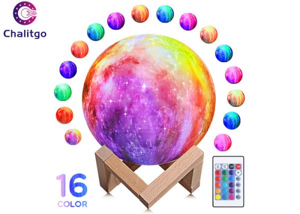 Moon Lamp 16 RGB Colors 3D Night Light for Kids Bedroom Decoration Birthday