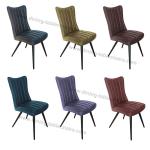 Leathaire Technical Fabric Upholstered Dining Chairs Thickly Foamed Seat