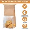 Buy cheap No Odor Thick Brown Bakery Bags with Window Paper Bread Bags Kraft Paper Bags with Window from wholesalers