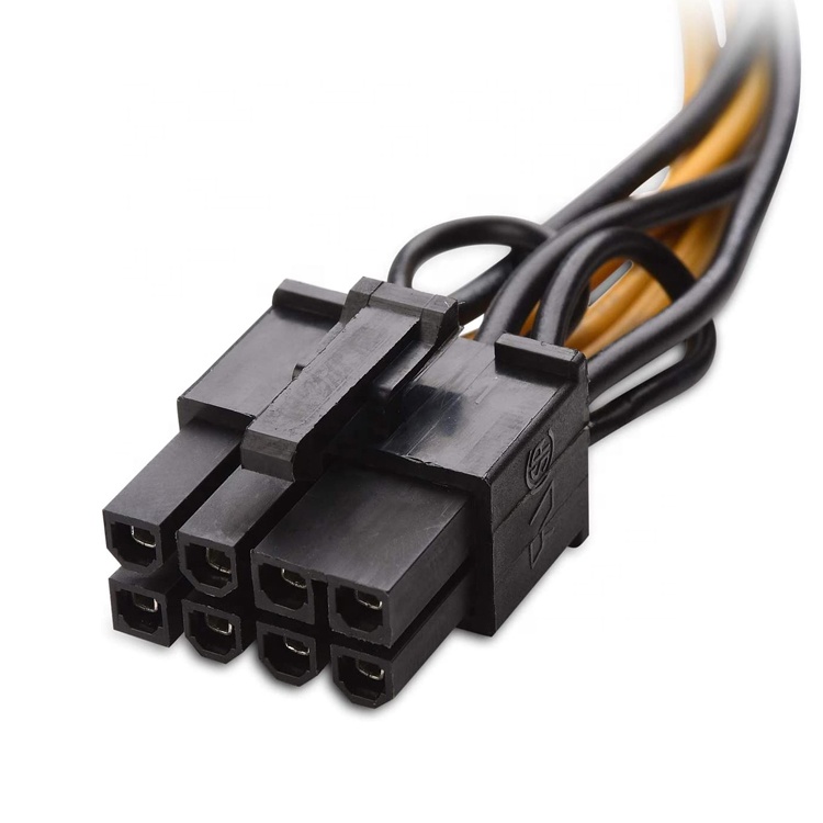 6 Pin Male to 8 Pin Male GPU ATX Video Graphics Card PCIe Express Adapter Power Supply Extension Cable for Computer