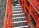 Anti-Slip Glvanized 215mm Width Steel Stair Treads Grating For Industrial