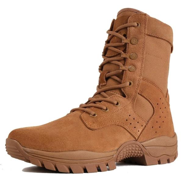 Buy cheap Brown Combat Boots Military Leather Waterproof Work Tactical Size 4 Durable from wholesalers