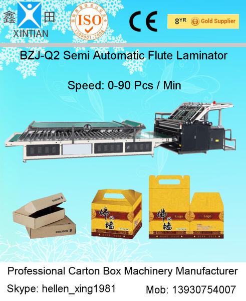 Quality 1450mm Carton Box Making Machine Corrugated Paper Board Flute Laminator Machine for sale