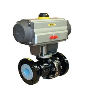 Wholesale PN 10 - PN 16 BR 20b Pneumatic Control Valve Ball Valve With PFA Lining from china suppliers