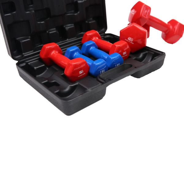 Buy cheap Vinyl Neoprene Coated Adjustable Dumbbell Set , Unisex 6kg Dumbbell Set from wholesalers