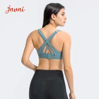 Buy cheap Strappy Sports Bra For Women Sexy Crisscross Back Adjustble Button Yoga Running product