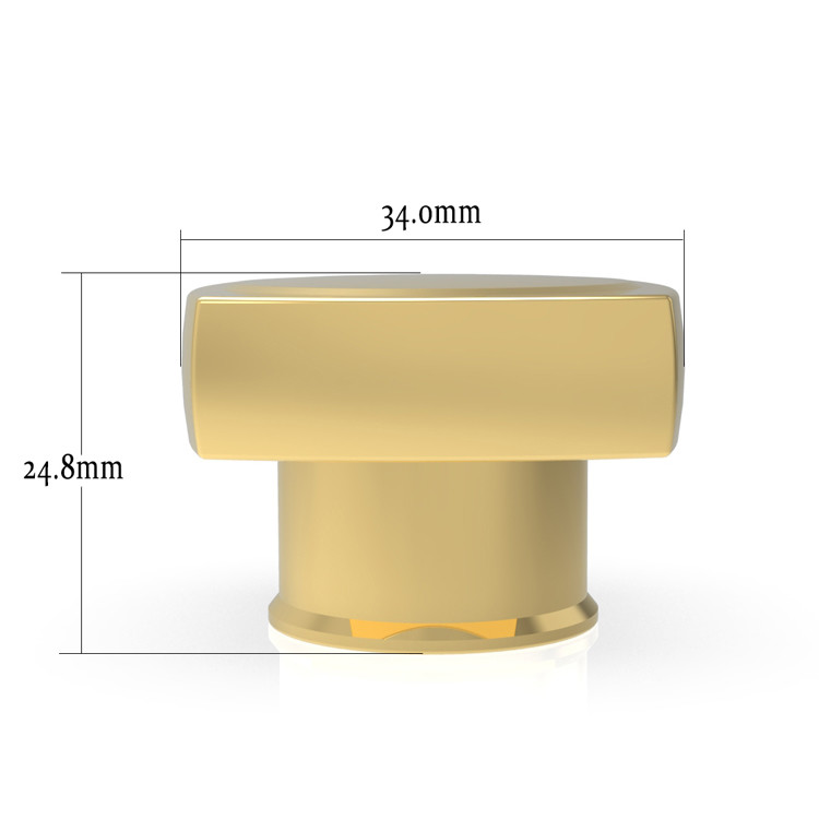 OEM Non Refillable Electroplating Zamak Perfume Caps