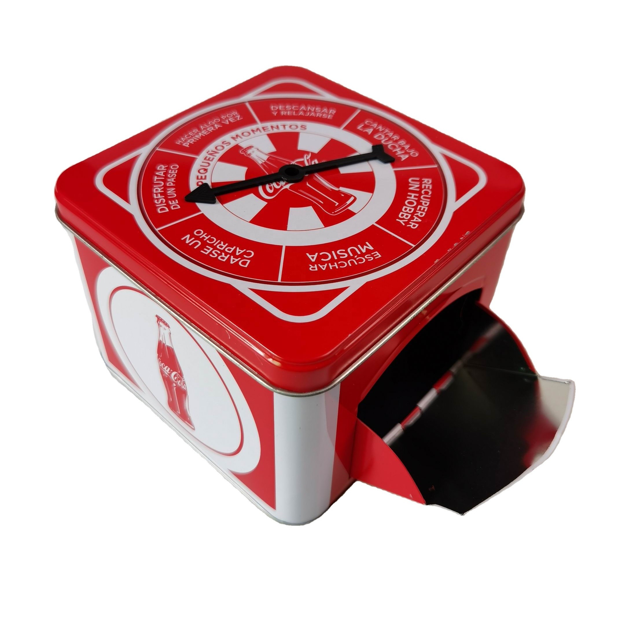CMYK PMS Printed Tin Gift Box With Lid And Dispenser