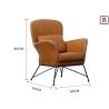 Buy cheap High Back Metal Leg Armrests 0.55cbm Single Sofa Chair from wholesalers