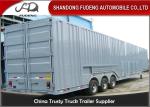 Vehicle Transport Enclosed Semi Trailer , 8-12 Sets Car Carrier Semi Trailer