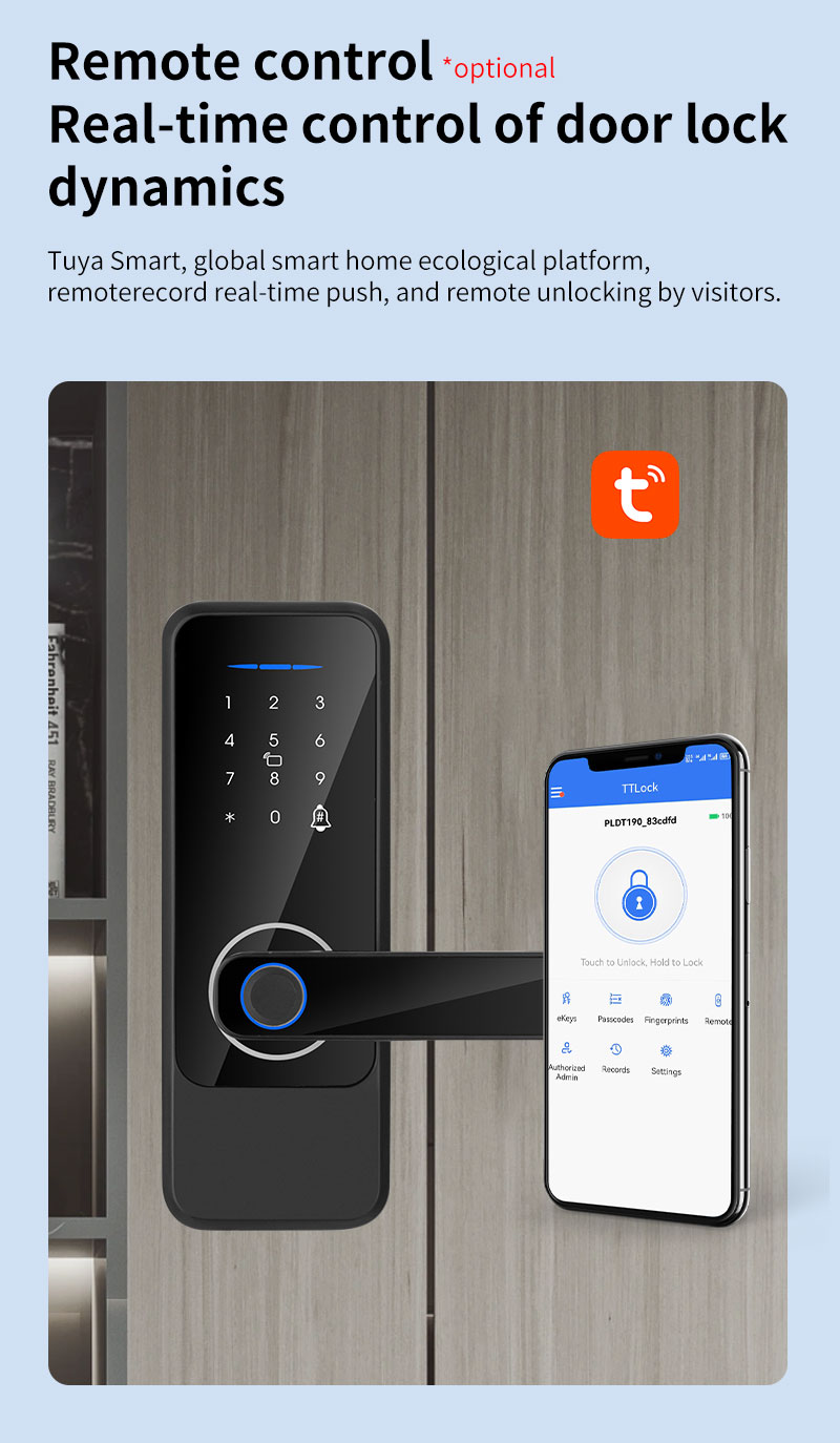 Multi Language Smart Fingerprint Lock Department Fingerprint Door Lock Bedroom