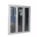 Exterior Customized Plastic Folding Door UPVC Frame Glass Accordion Design