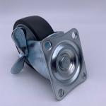 Elastic Light Duty TPR Rubber Locking Caster Wheels 2.5 Inch