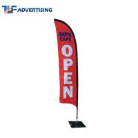 Buy cheap Single Side Outdoor Advertising Flags No Loose Edges Heavy Steel Base With product