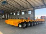 5 Axle 100 Ton Low Bed Semi Trailer For Heavy Duty Machinery
