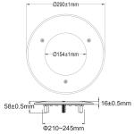 PAR56 Small Concrete Swimming Pool Light Housing ABS Cover Ultra Flat Wire Out