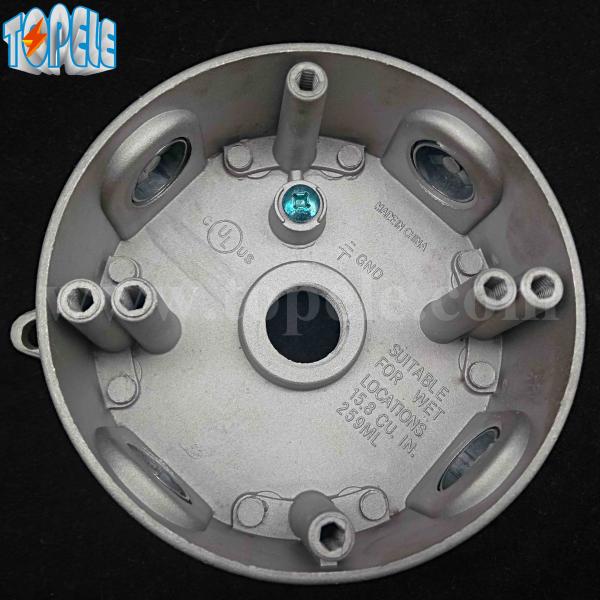 4" Die Cast Aluminum Round Weatherproof Electrical Outlet Boxes / Extension