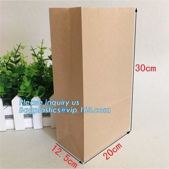 toast bread bag candy dessert biscuit bag food grade kraft paper bag,food grade brown kraft bread paper bag, COMPANY PAC