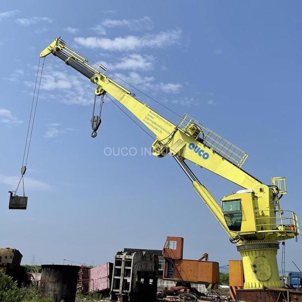 Buy cheap 1.5t 36.6m Offshore Pedestal Crane Telescopic Boom Hydraulic Pedestal Mounted from wholesalers