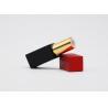 Buy cheap Square Lip Balm Tubes Ribbed Aluminum Magnet Tube With Black And Red Color from wholesalers