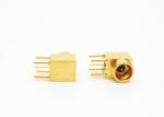 SMPM Male Plug Right Angle RF Connector Brass Material ROHS Certification