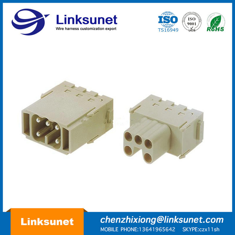 40A Harting Modular Connector Industrial Wire Harness 2P 09140022701 09120123001