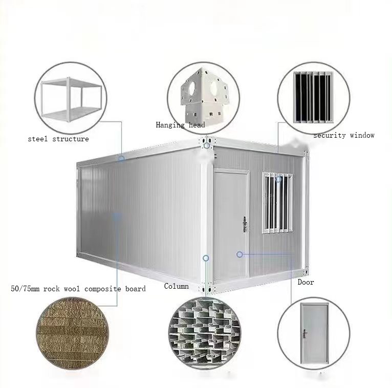 Whole Customization 3 Bedroom Prefab Villa House for Outdoor Storage and Living Space