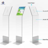Buy cheap Double Sided Freestanding Acrylic Poster Holder A4 For Advertising Custom Style product