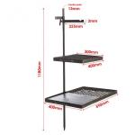 Campfire Hotplate Combo Cooking 37 Inch Black Durable Camping Swing Steel