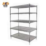 Modern 6 Tiers Steel Wire Shelving Chrome Metal For Office